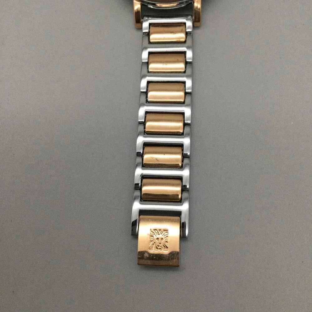 Anne Klein Womens Watch 32mm Two Tone Diamond Bracelet AK/3279 New Battery